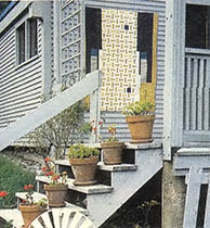 
The Maine home where The Gold Path of Light provides exterior decoration.
